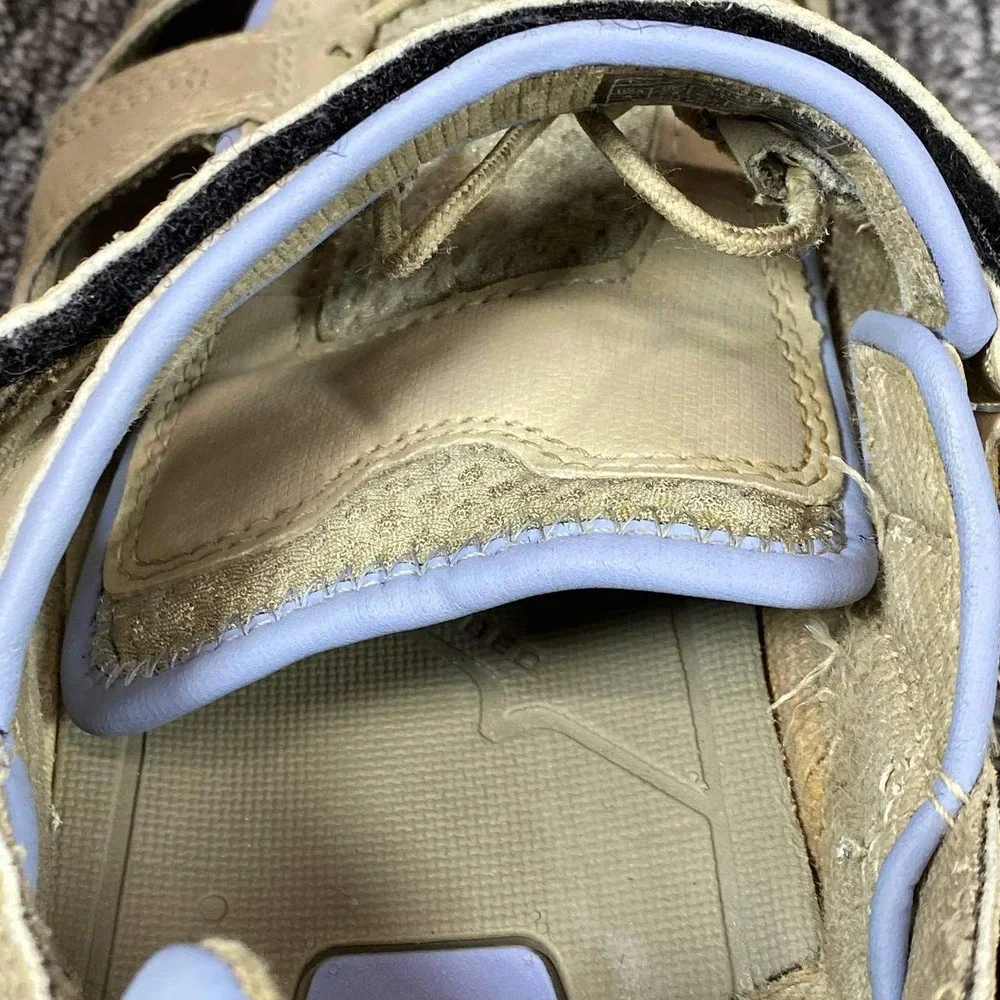 Teva Forebay Women 9 Taupe Blue Sport Hiking Water Sandals Gorpcore Travel Trail